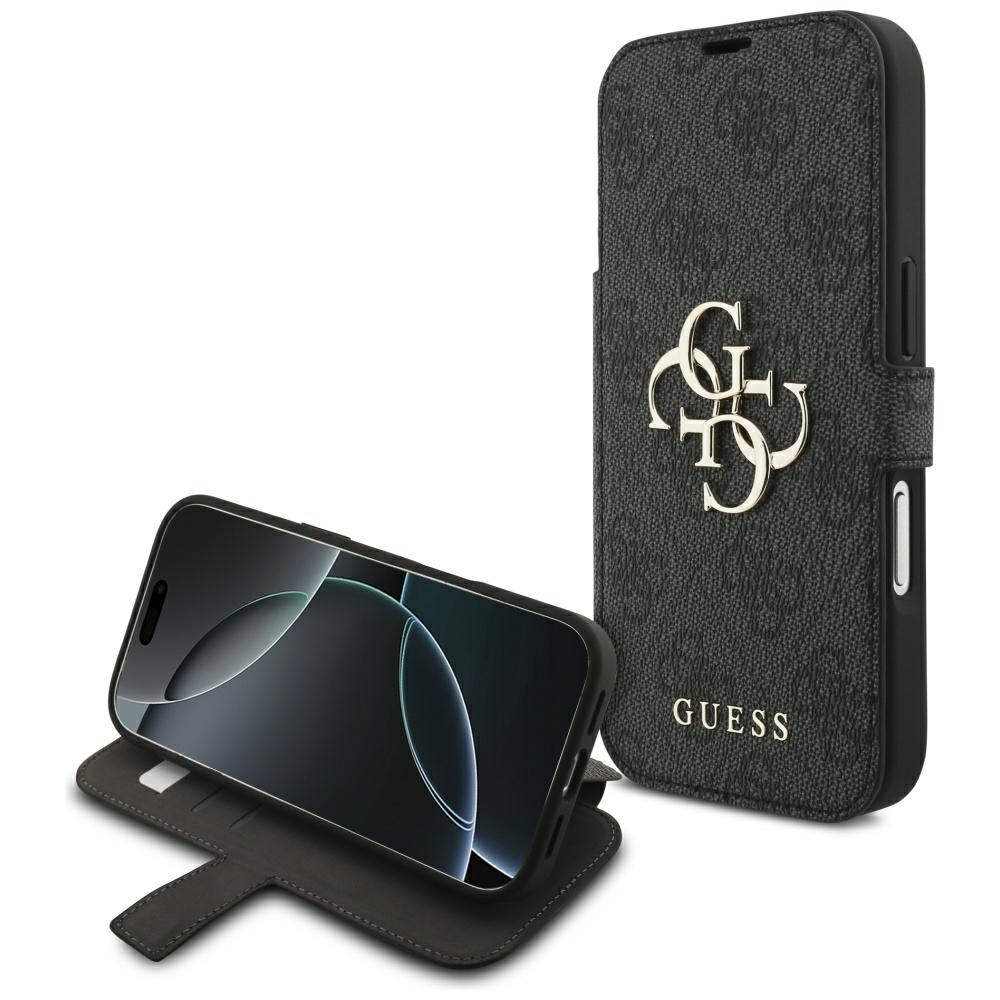 Guess Book 4g Metall-logo-hülle Für Iphone 17 Pro Schwarz