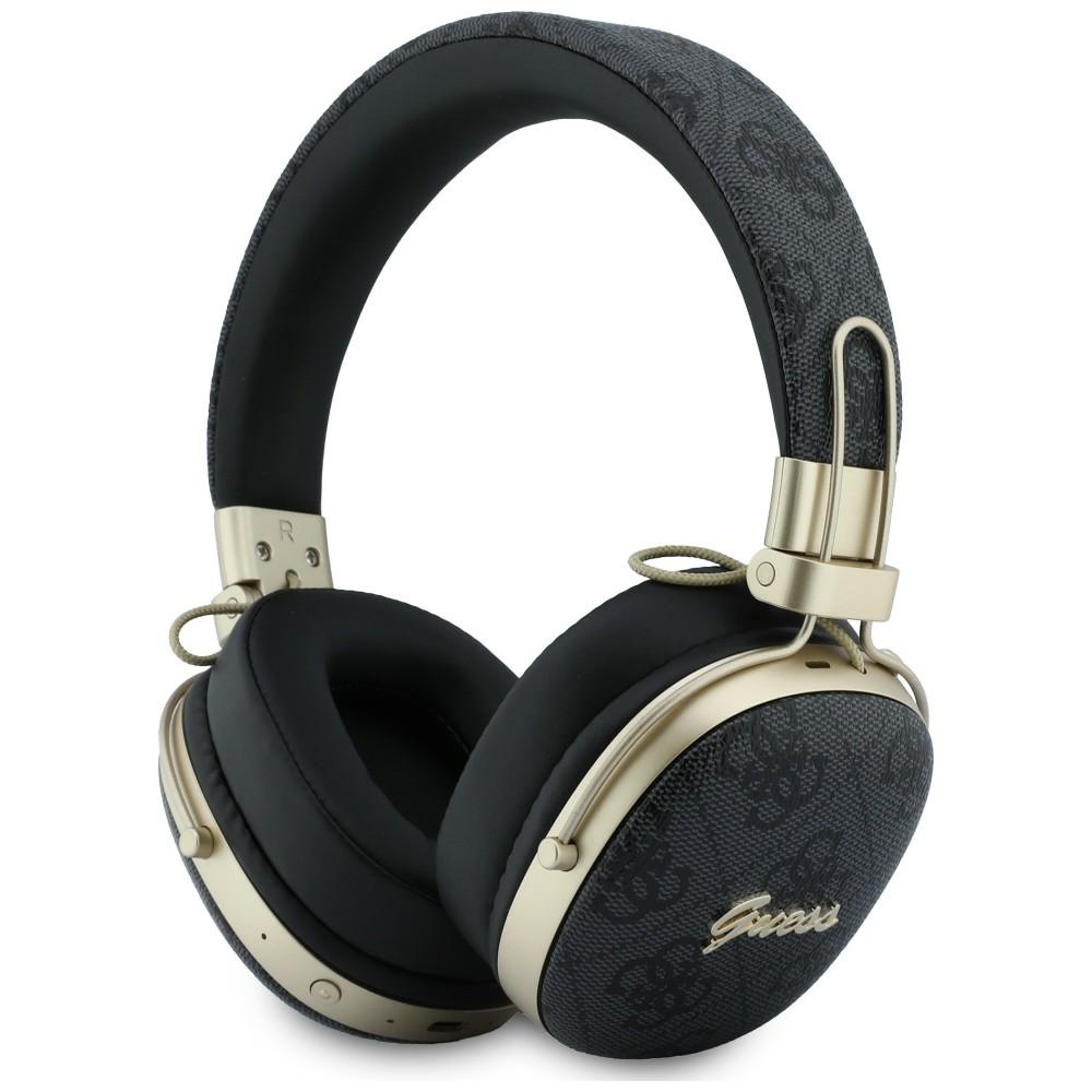 Guess Bluetooth Enc Metal 4g Script Logo Schwarzer Over-ear-kopfhörer