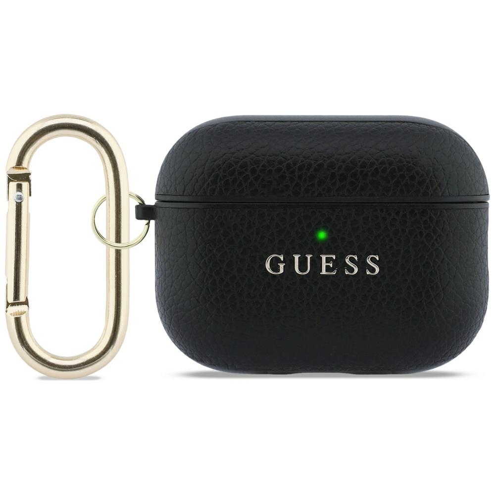 Guess Grained Classic Logo Hülle Für Airpods Pro 3 Schwarz