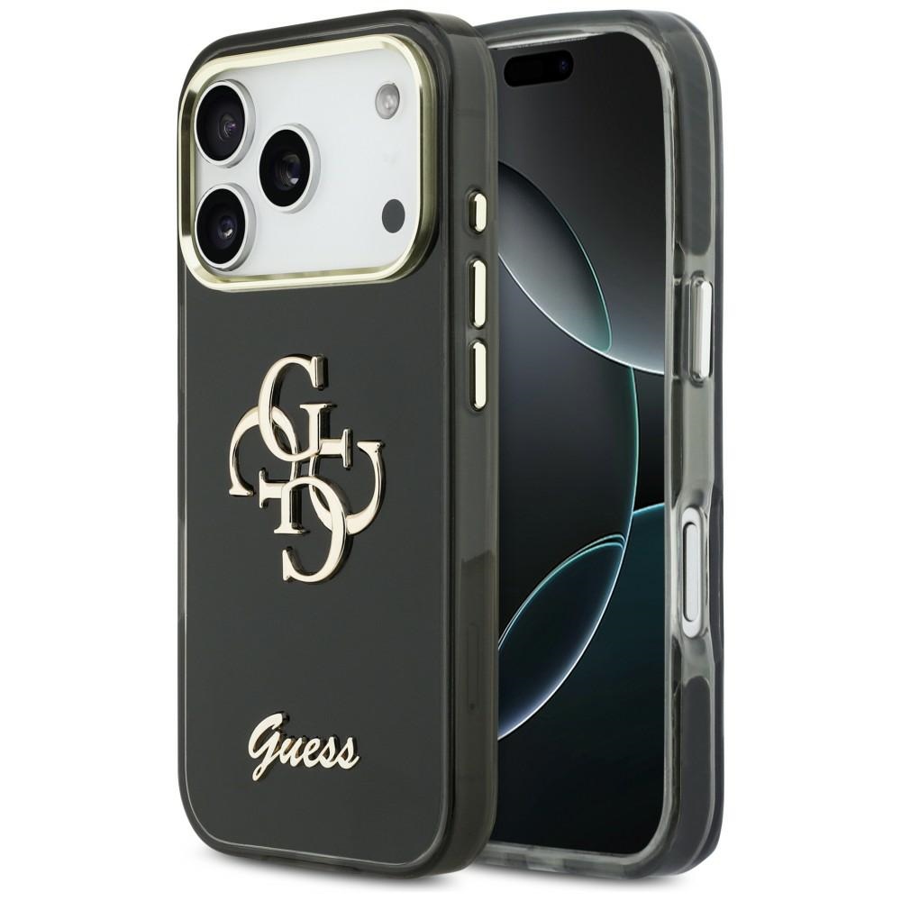 Guess Iml 4g Script Metallhülle Für Iphone 17 Pro, Schwarz