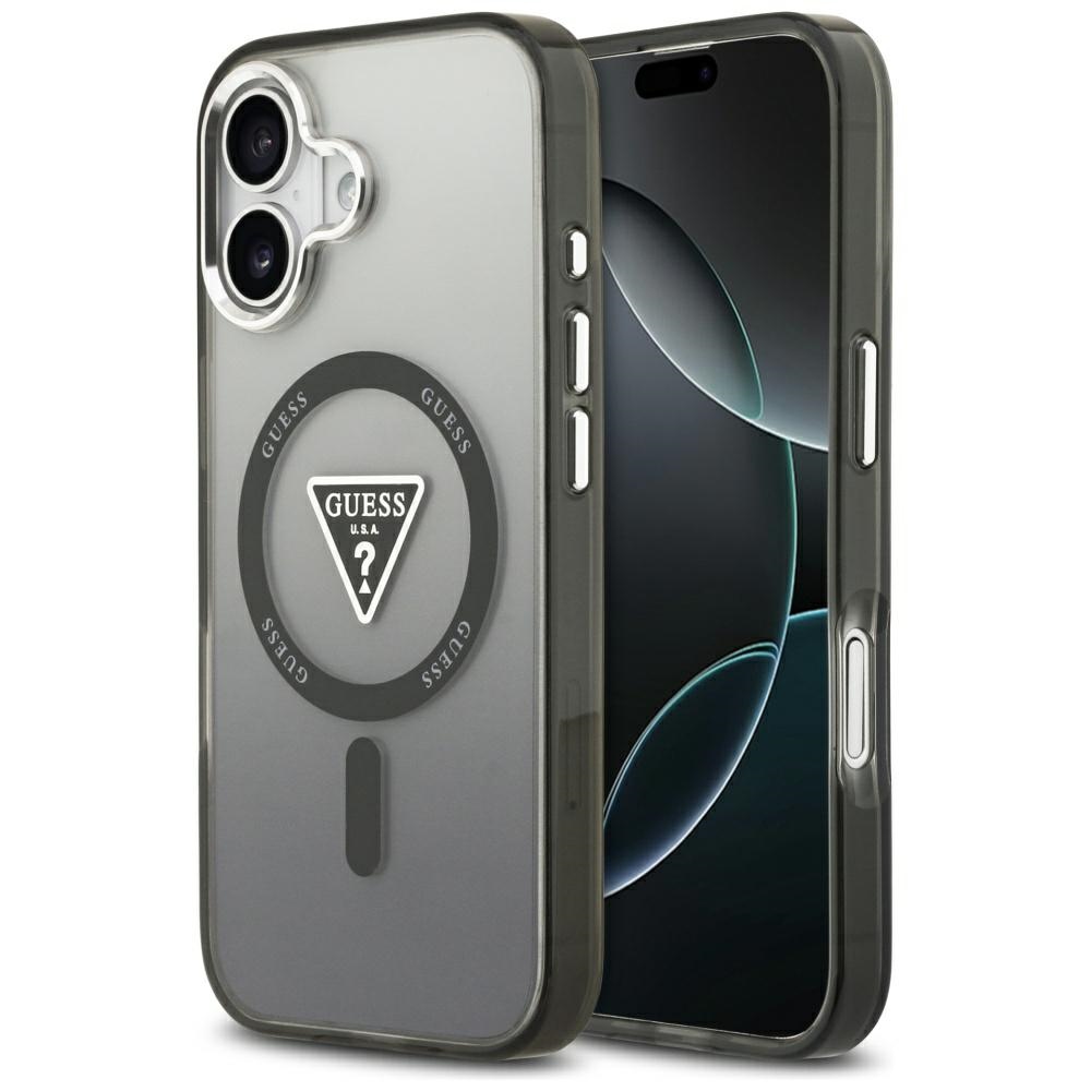 Guess Iml Gradient Triangle Logo Magsafe Hülle Für Iphone 17 Schwarz