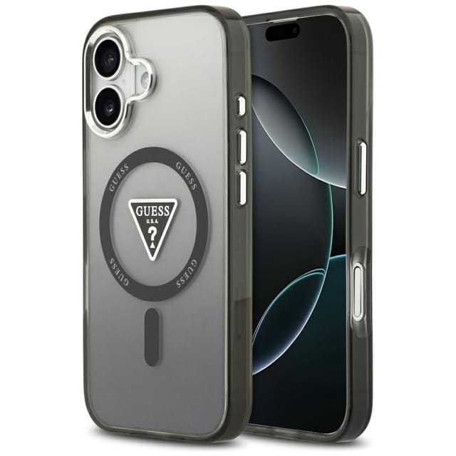 Guess Iml Gradient Triangle Logo Magsafe Hülle Für Iphone 17 Schwarz