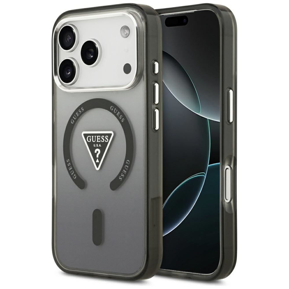 Guess Iml Gradient Triangle Logo Magsafe Hülle Für Iphone 17 Pro Schwarz