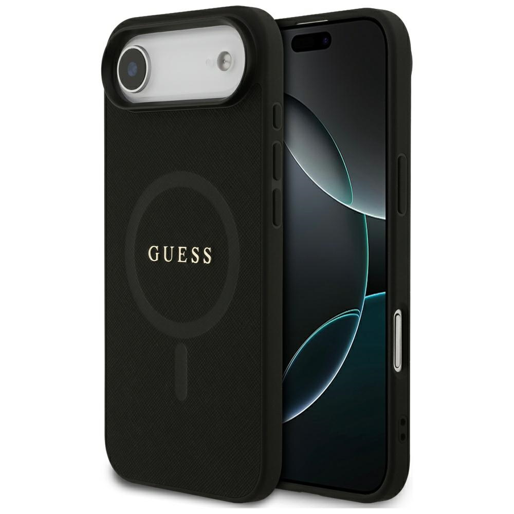 Guess Saffiano Classic Logo Magsafe Hülle Für Iphone Air Schwarz