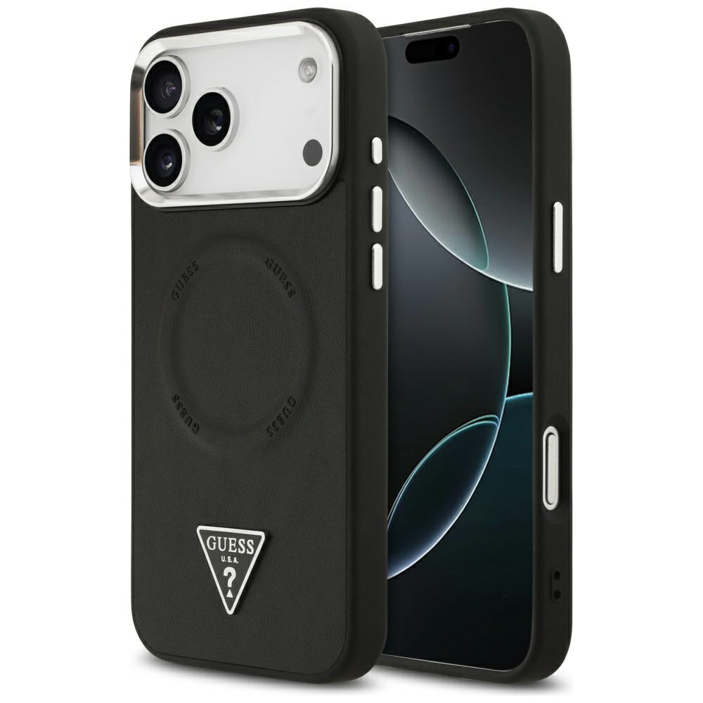 Guess Triangle Logo Magsafe Hülle Für Iphone 17 Pro Max Schwarz