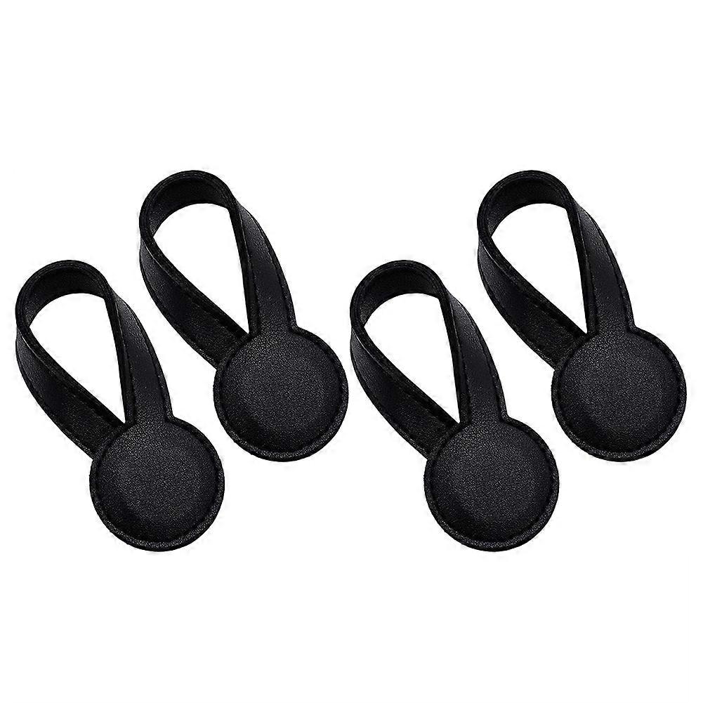 4er-set Magnetische Handtuchhalter Aus Leder, Mit Praktischen Handtuchclips, Magnetverschluss, Für Küche Und Bad