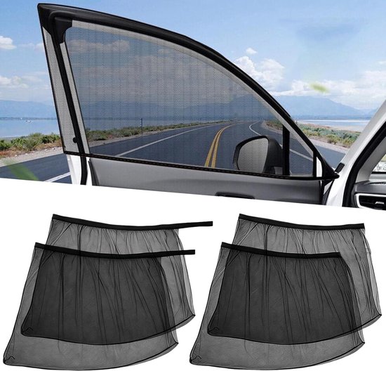 Sonnenschutznetz Für Autos Schwarz Universal 4 Teilig