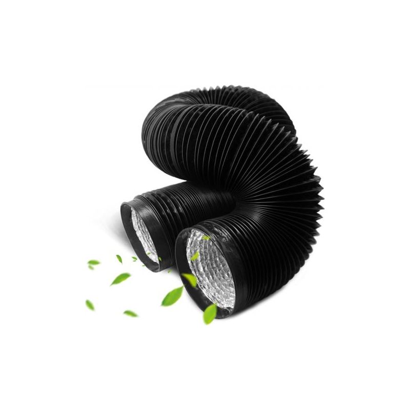 Flexibler Doppelter Pvc- Und Aluminium-ablaufschlauch Für Bad, Küche Und Wäschetrockner (schwarz, 100 Mm X 2 M [φxl])