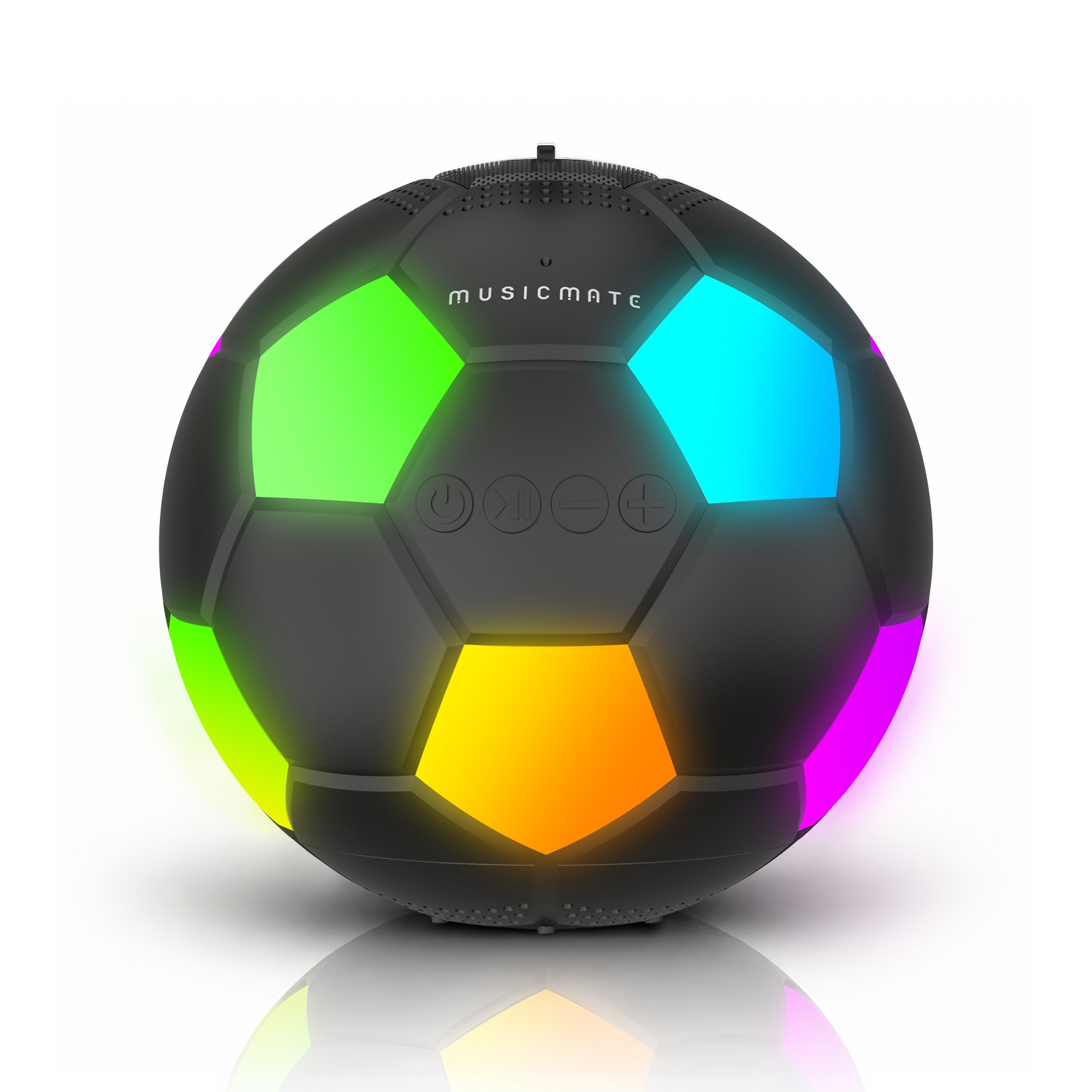 Musicmate Mm-sb40-b Footballwave Led Bluetooth-lautsprecher