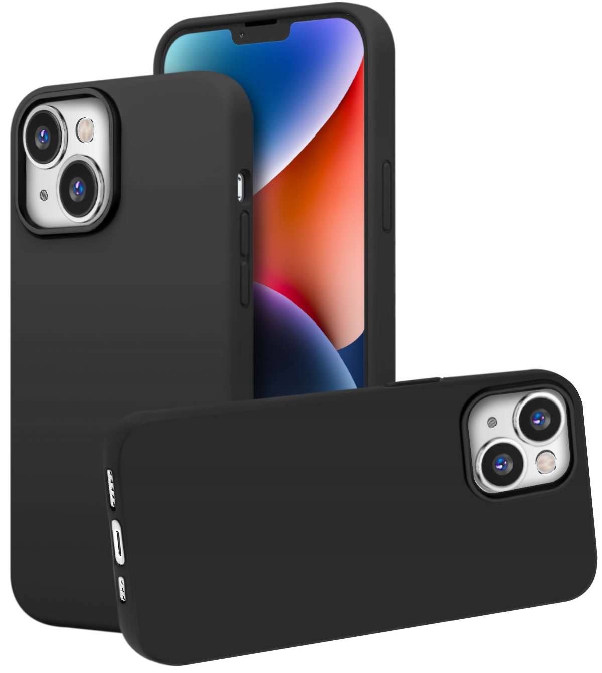 Mattschwarze Rückseite Für Apple Iphone 14 + 9h Glas