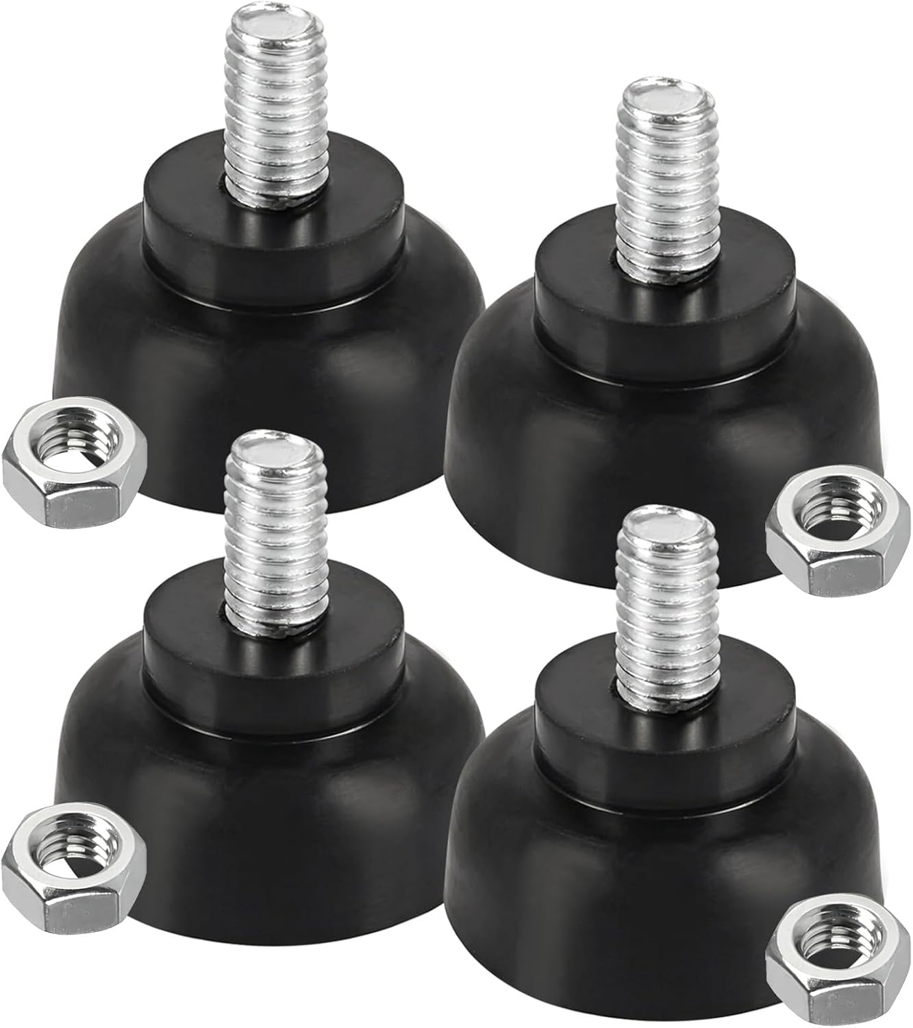 Set Mit 4 M8 X 35 Mm Schraubgummifüßen, Verstellbaren Gummifüßen Mit Schraubgewinde, Möbelhöhenausgleich, M8 Antirutsch-schutzkappen Für