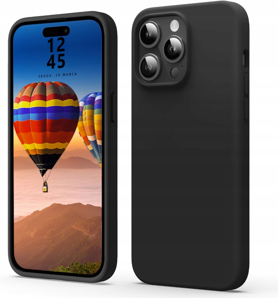 Hülle Für Iphone 15 Pro Max, Matte Rückseite, Schwarz, Weich + 9h-glas