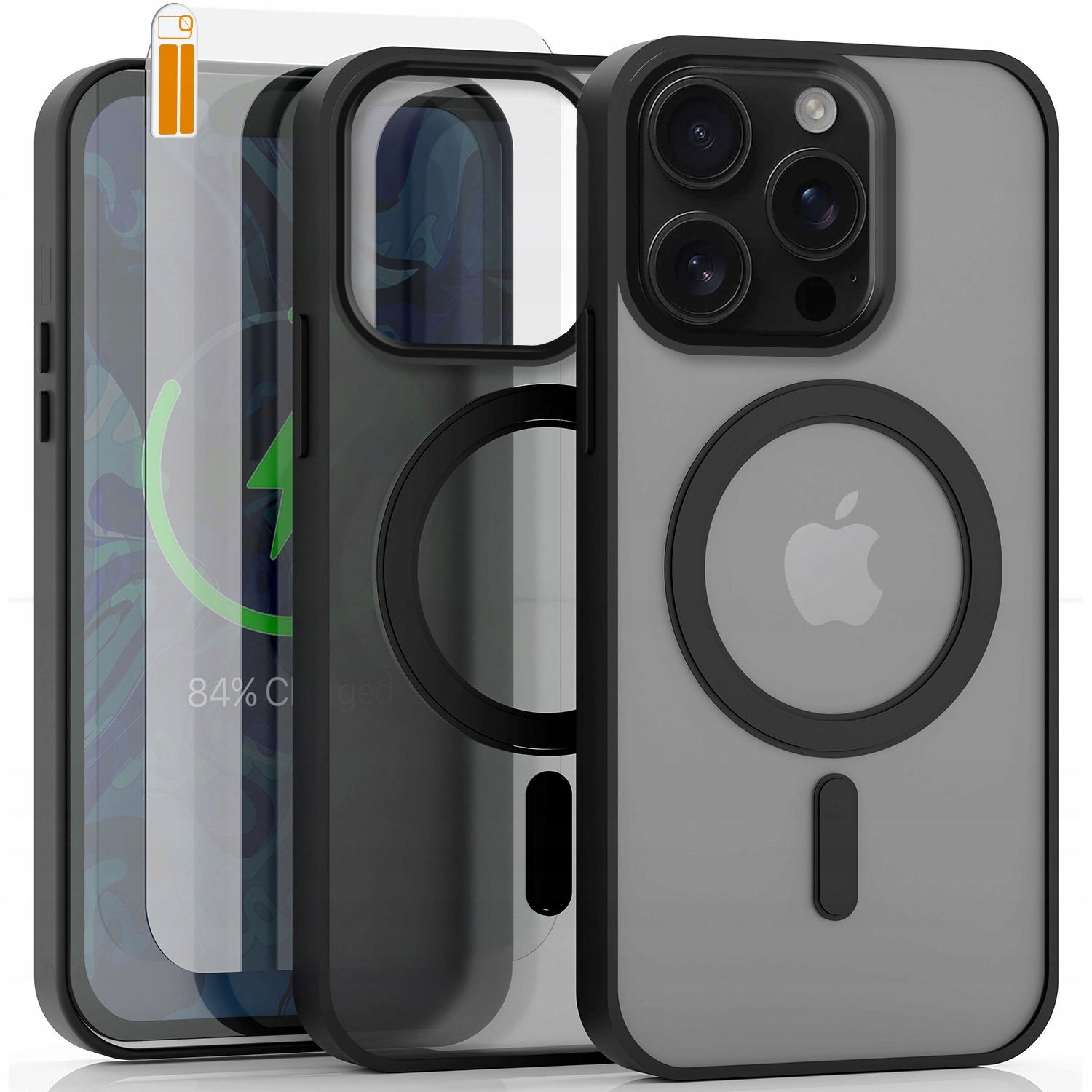 Hülle Für Iphone 14 Magsafe Verstärkte Rückseite Stossfeste Matte Hülle + Glas
