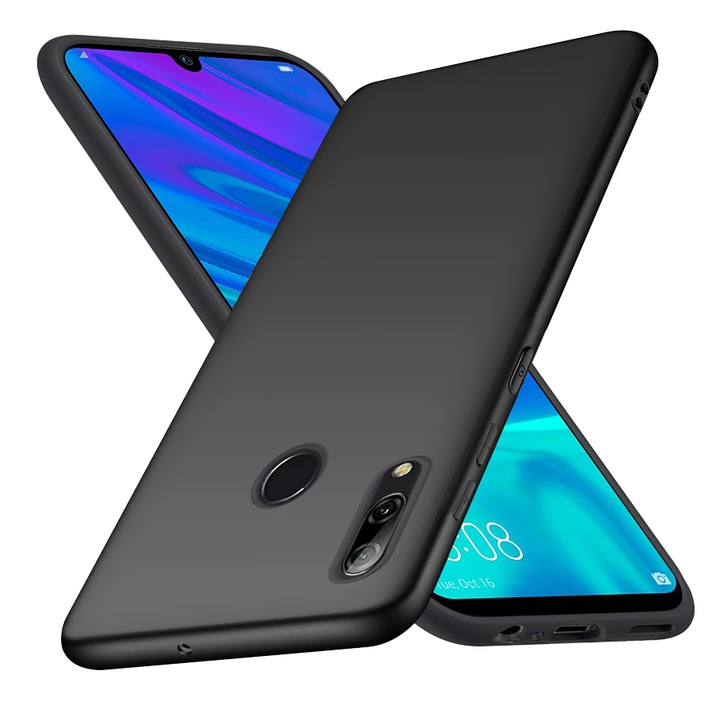 Schutzhülle Für Huawei P Smart 2019, Matte Schwarze Rückseite + 9h-glas