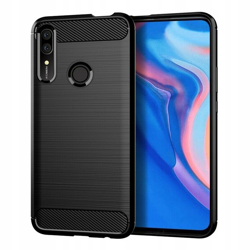 Schutzhülle Für Huawei P Smart Z Carbon Case Armor Black Back + Glas
