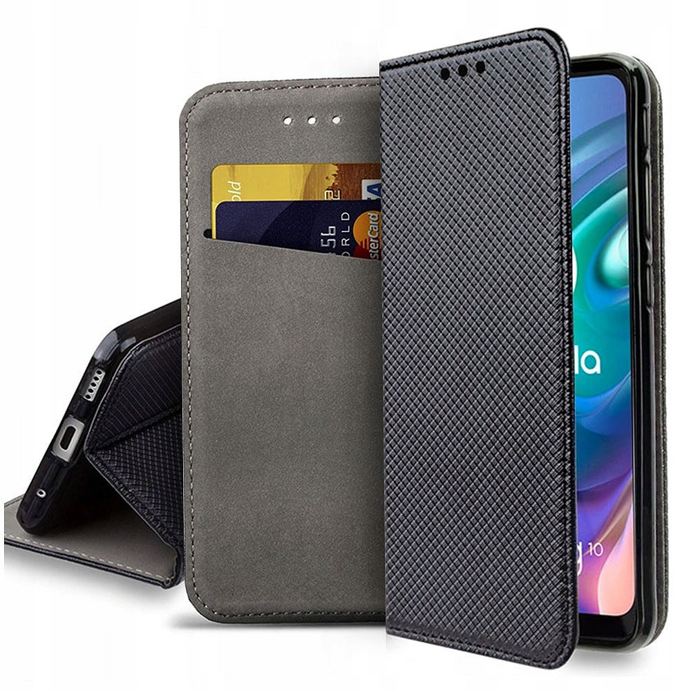 Schutzhülle Für Motorola Moto G5s Geschlossene Smart Magnethülle Schwarz + Glas