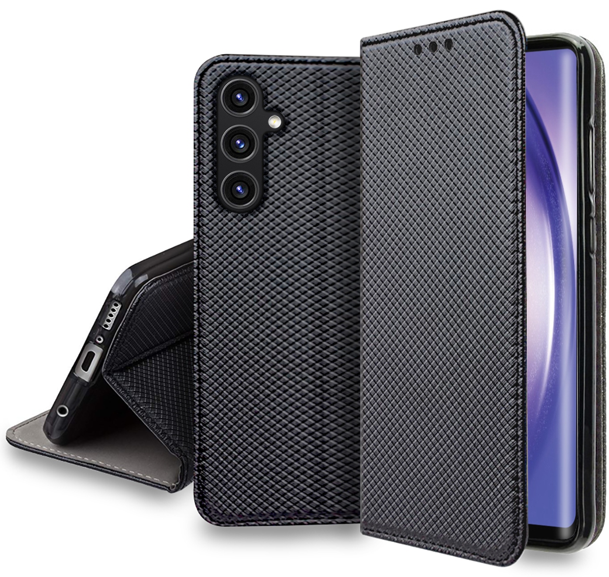 Schutzhülle Für Samsung Galaxy A54 5g: Smart Magnet Buchhülle + Glas