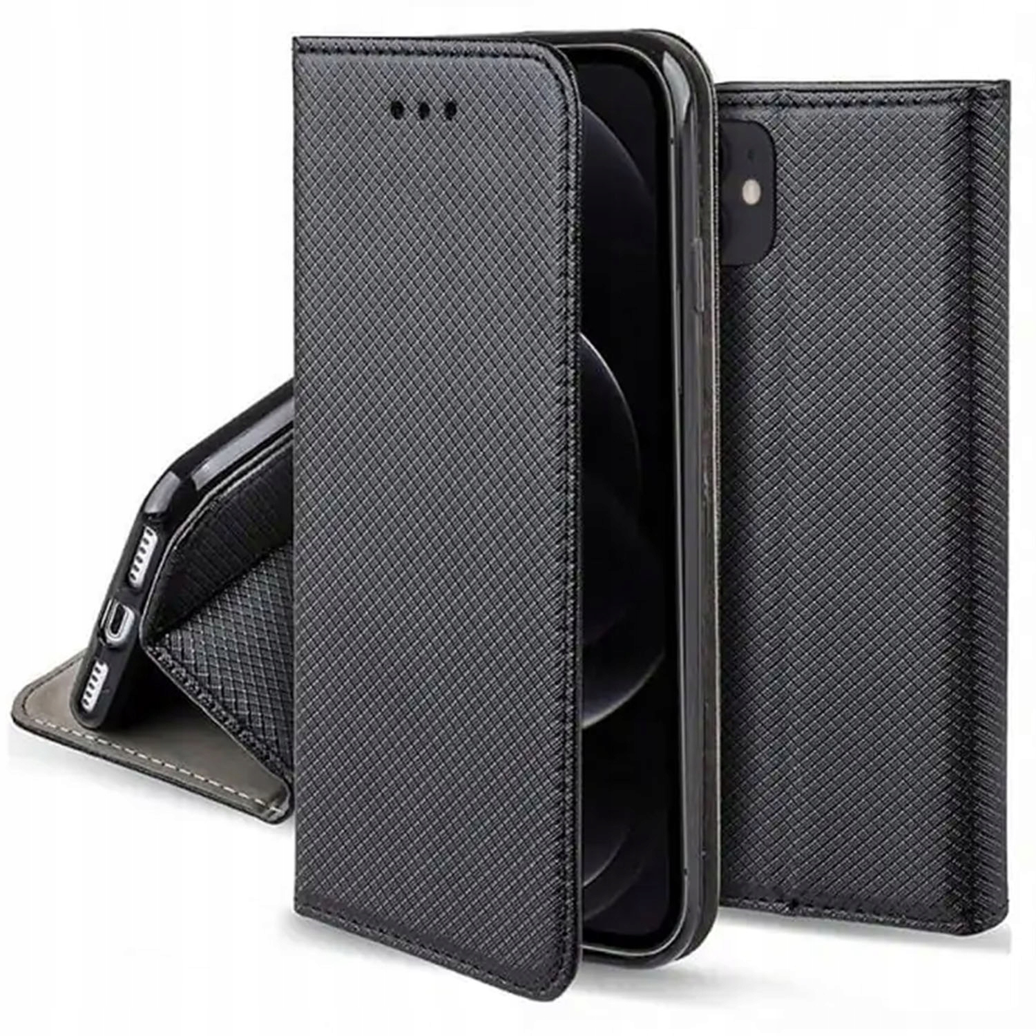 Schutzhülle Für Samsung Galaxy S8 Plus S8+ Geschlossene Smart Magnet-hülle Schwarz + Glas