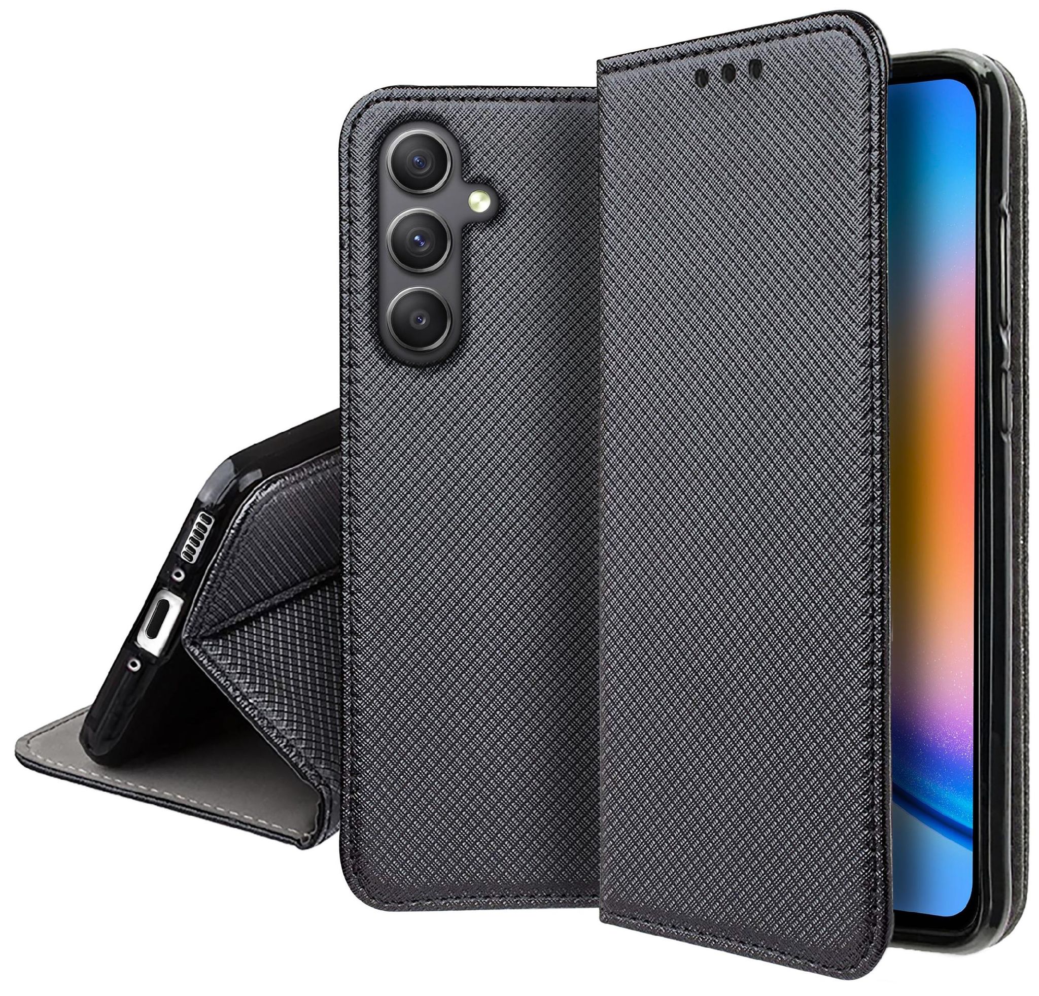 Schutzhülle Für Samsung Galaxy S25 Fe Mit Magnetischem Flip-case Und Schutzglas