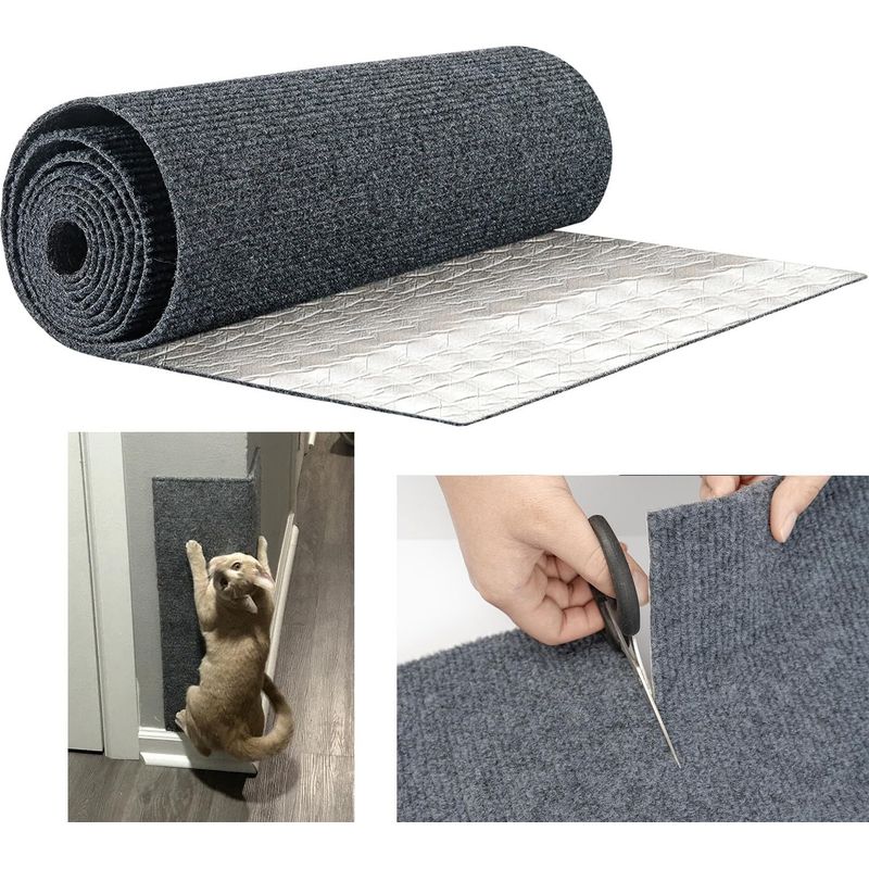 0 – Katzenkratzmatte – Selbstklebende Kratzmatte 40 X 200 Cm – Einfache Anbringung An Möbeln Und Wänden – Oberflächenschutz