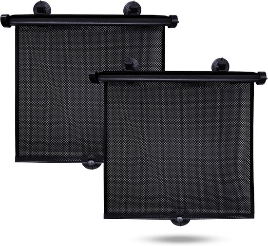 Sonnenschutz Für Babyautos Schwarz 2 Teilig Mit Saugnäpfen