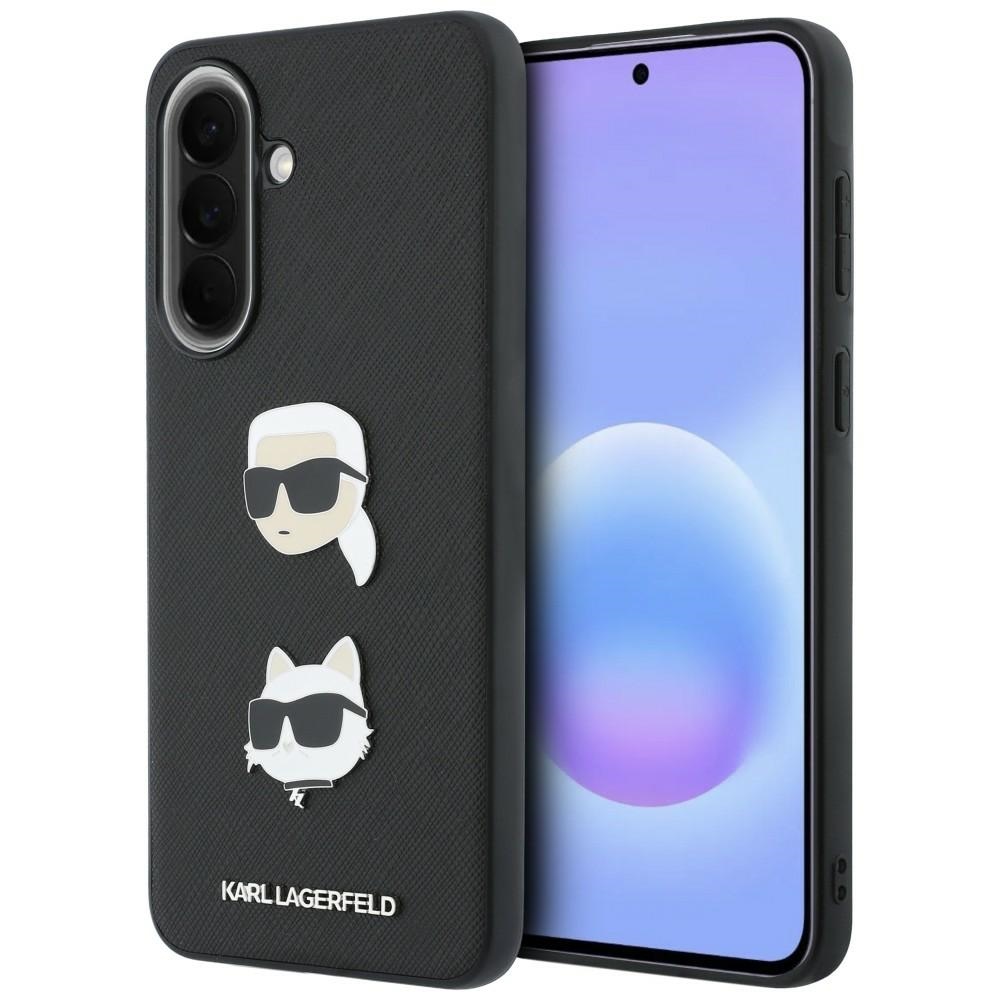 Karl Lagerfeld Hülle Mit Karl & Choupette Köpfen Pins & Logo Für Samsung Galaxy A57 5g Schwarz