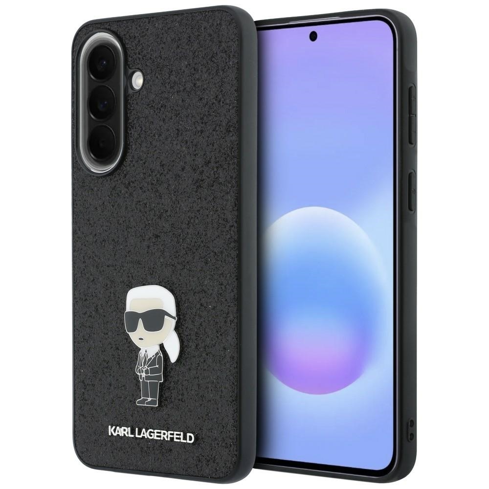 Karl Lagerfeld Schutzhülle Mit Glitzer-ikonik-logo Und Metallstift Für Samsung Galaxy A57 5g, Schwarz