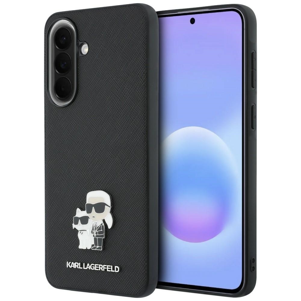 Karl Lagerfeld Saffiano Hülle Mit Karl&choupette Metalllogo Für Samsung Galaxy A57 5g Schwarz