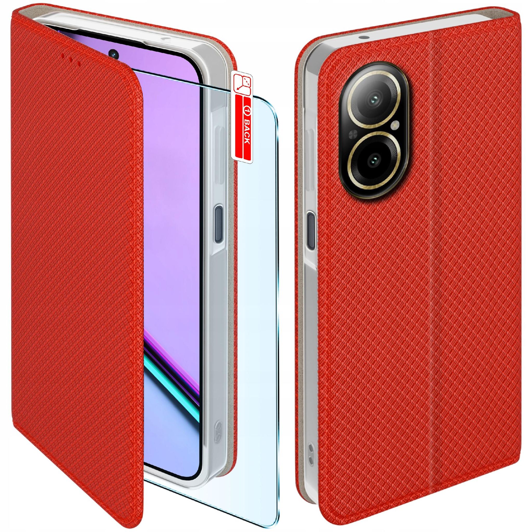 Klapphülle Für Realme C67 4g + Schutzglas