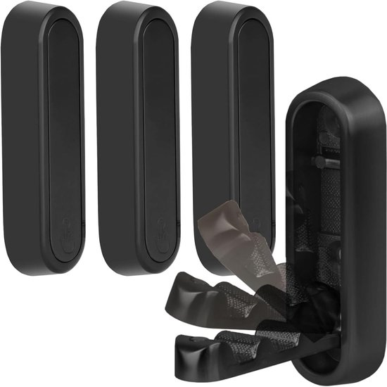 Set Mit 4 Schwarzen Faltbaren Kleiderhaken Mit 90 Wandhalterung Unsichtbarem Klappmechanismus Selbstklebender Oder Schraubmontage Maximaler 5 Kg