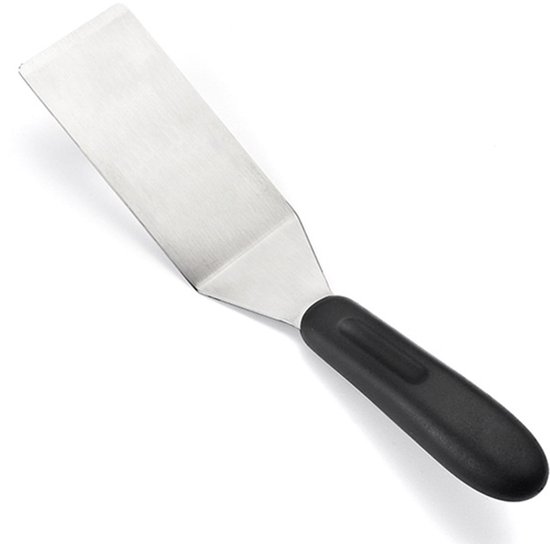 Spatel Aus Edelstahl – 19,8 Cm – Silber/schwarz