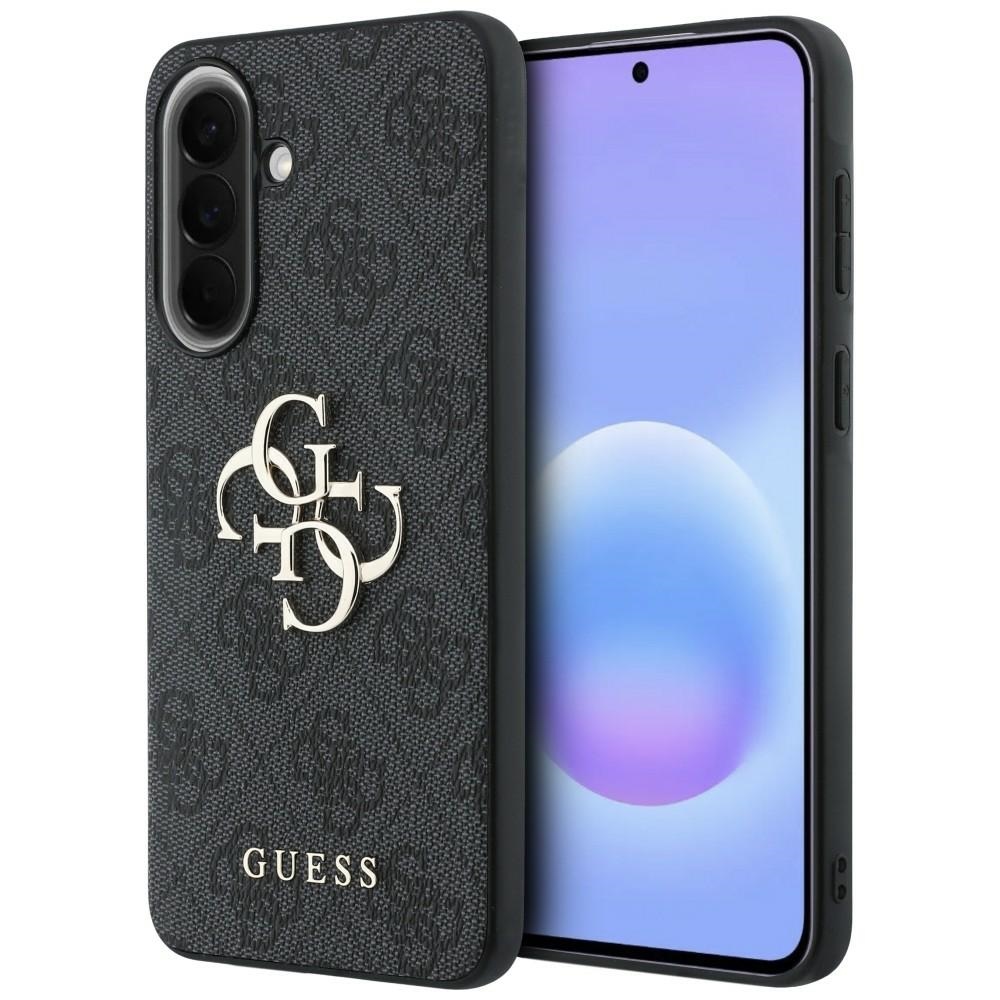 Guess Leder-schutzhülle Mit Metalllogo Für Samsung Galaxy A37 5g, Schwarz