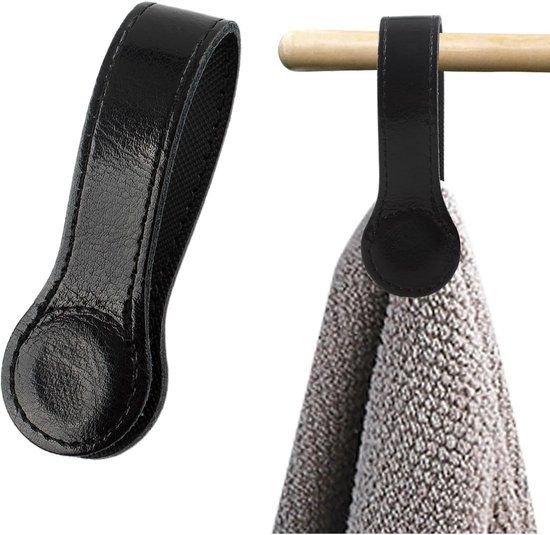 2 Magnetische Handtuchclips Aus Leder Für Die Küche, Handtuchclip Für Ofengriffe, Handtuchhaken Mit Starken Magneten, Handtuchhalter Für Das Bade