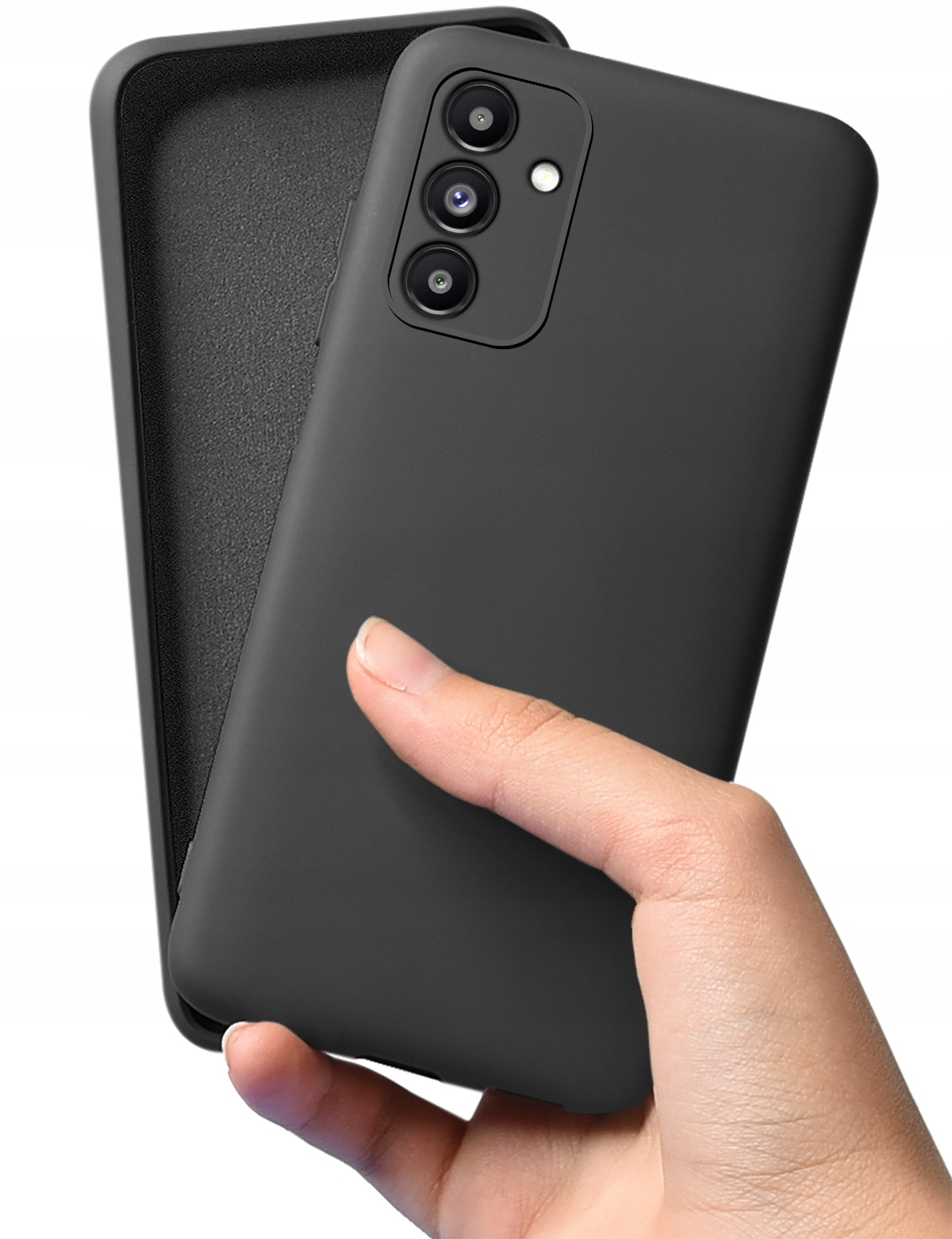 Schutzhülle, Mattschwarz, Schlank, Für Samsung Galaxy A13 5g + Glas