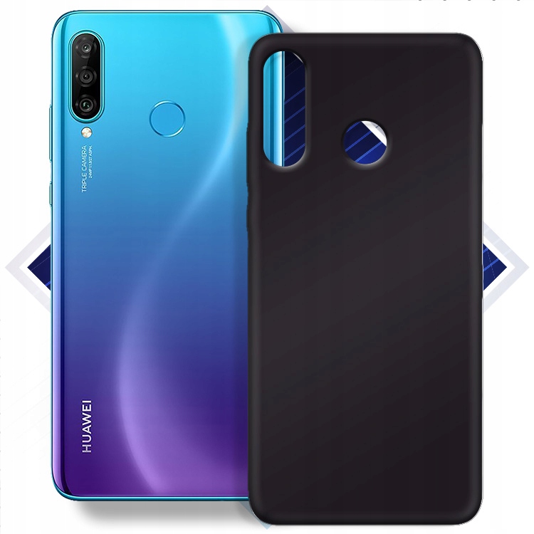 Hülle Für Huawei P30 Lite, Matte Rückseite, Schwarz + 9h-glas