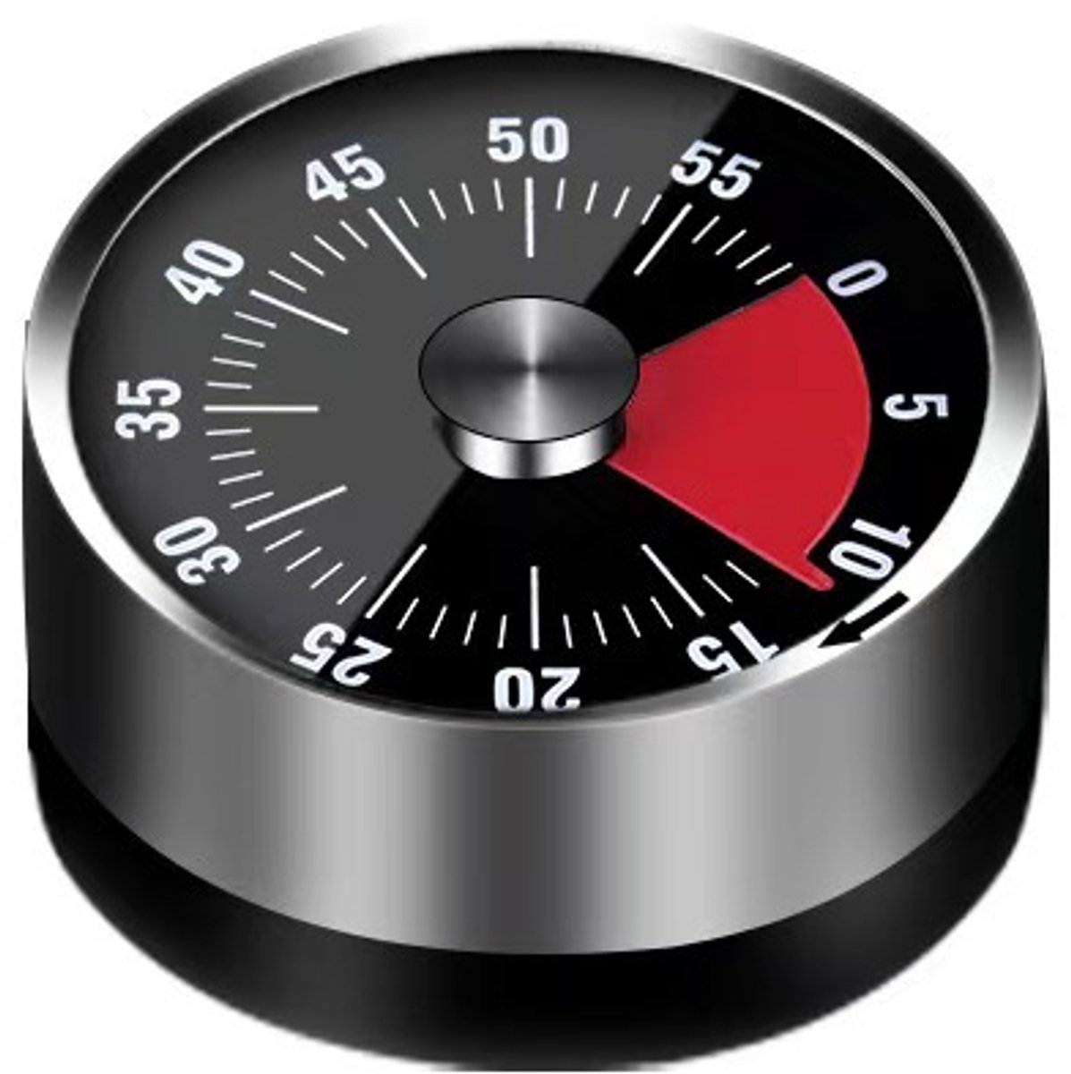 Küchentimer – Magnetischer Küchentimer – Timer – Zum Kochen – Edelstahl – Schwarz
