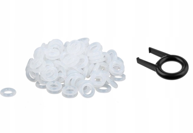 O-ring-tastatur-stummschaltung + Tastenabzieher, Schwarze Tastenkappen