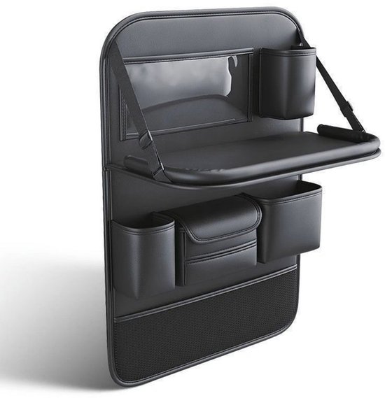 Autositz-organizer – Rückenlehnenschutz – Auto-organisation – Wasserdichtes Leder – 64 X 45 Cm – Schwarz