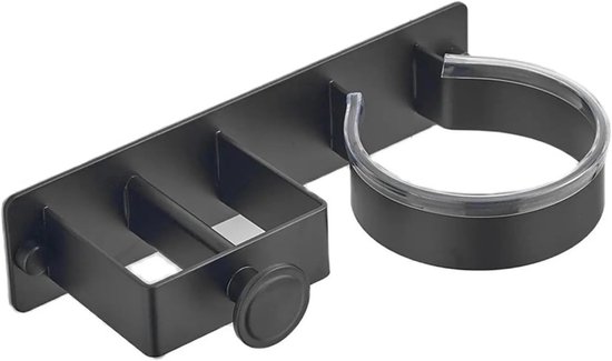 Haartrocknerhalterung Fürs Badezimmer Haartrocknerständer Aus Aluminium Platzsparend Hitzebeständig 21 X 6 X 5 Cm Schwarz