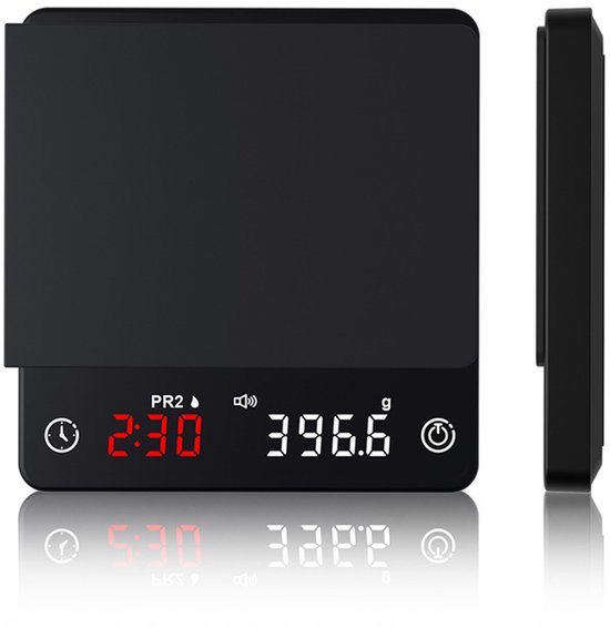 Digitale Küchenwaage Präzisionswaage Kaffeezubereitung Integrierter Timer 16 X 13 Cm Schwarz