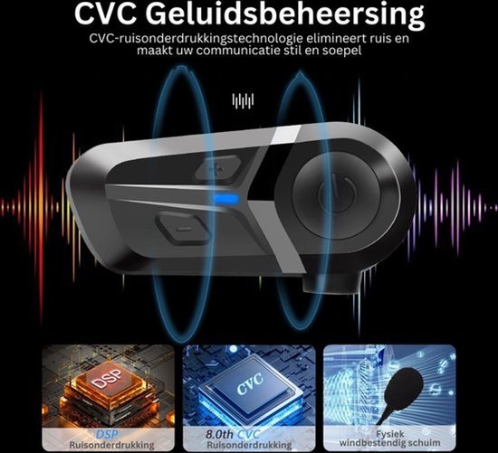 Motorradhelm-intercom – Freisprecheinrichtung Für Motorradfahrer – Wasserdichtes Bluetooth-headset Für Motorradhelme – Schwarz/weiches Mikrofon