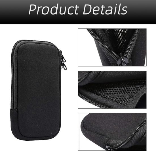 Handyhülle Für Smartphones Neopren Handytasche Netztasche Trageband Schwarz Innenmaße: 9,5 X 16 X 1,5 Cm Tragbar Schutz