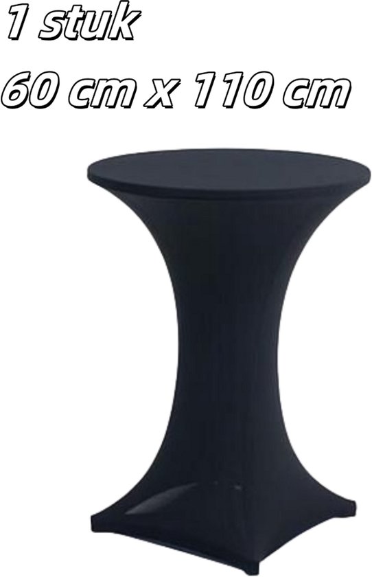1 Stück Elastische Cocktailtischdecke Hotelaccessoires Hochzeitsdekoration 60 Cm X 110 Cm Schwarz