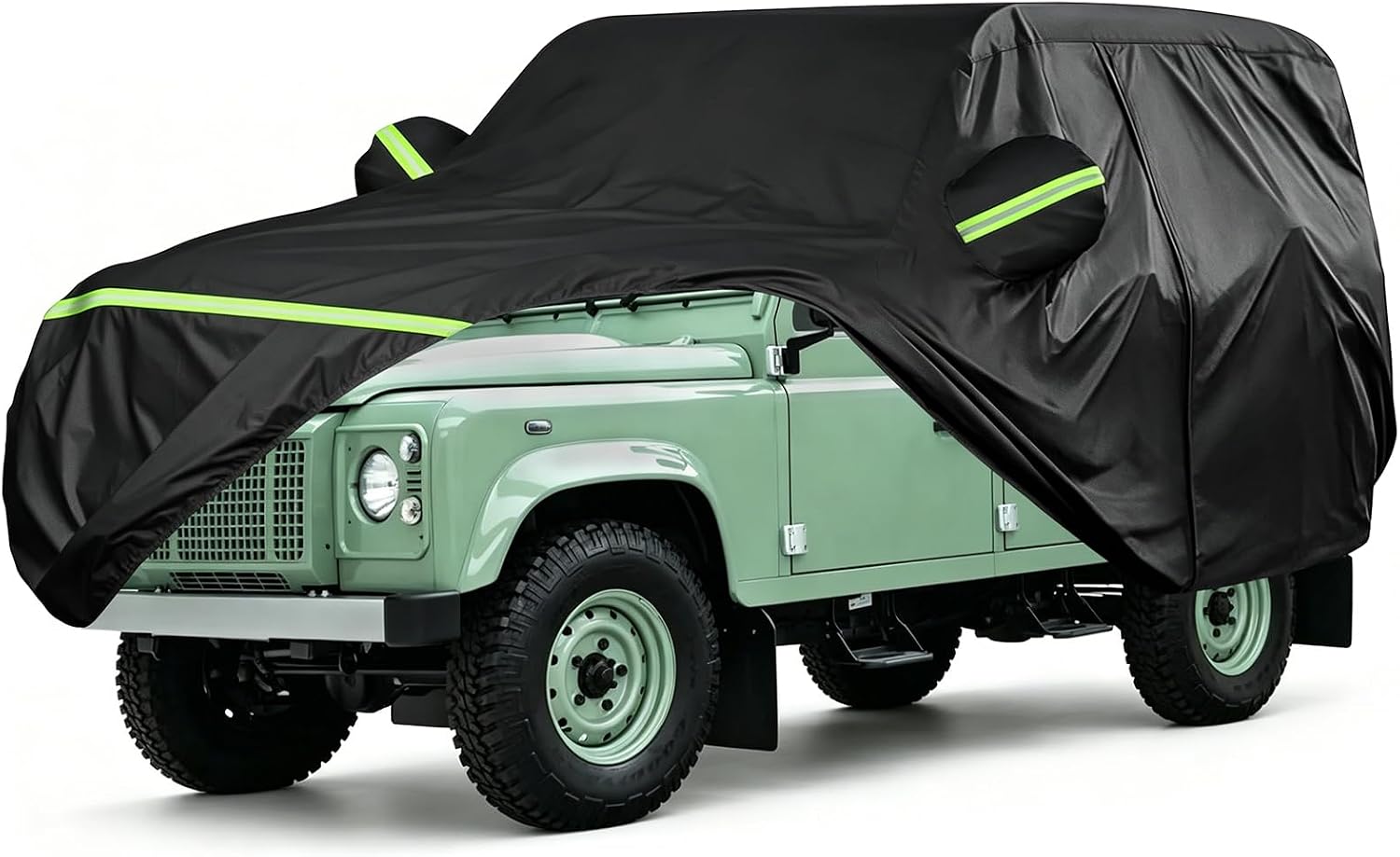 Wasserdichte Autoabdeckung, Kompatibel Mit Land Rover Defender 110 (1990–2016) Ersatzabdeckung, Komplettabdeckung Mit Reißverschluss, Sonnen- Und Regenschutz