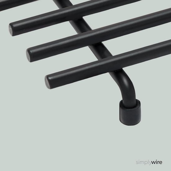 Snelshoppen 2er-set Untersetzer Hitzebeständige Arbeitsplattenschoner Quadratisch Schwarz Pulverbeschichteter Stahl Für Küche Esszimmer Und Grill