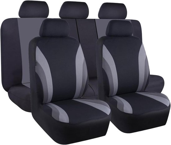Autositzbezug-set – Autositzbezüge – Schutz Des Innenraums – Rundumschutz Für Die Sitze – Komplettset – Schwarz/grau