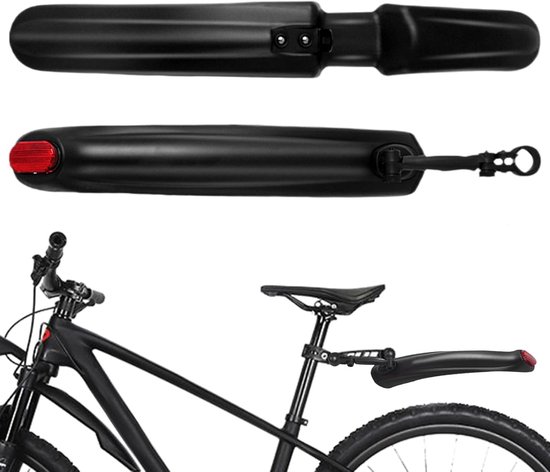 Fahrradschutzblech, Wasserdicht Und Reflektierend, Hinten Und Verlängert, Für Straße, Schotter, Regen, Outdoor-radausrüstung, 540 Cm, Schwarz