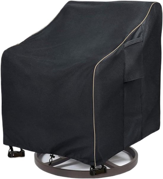 Drehsesselbezug Für Relaxsessel, Wasserdicht, Sonnenschutz, 83,8 X 88,9 X 97,8 Cm Schwarz