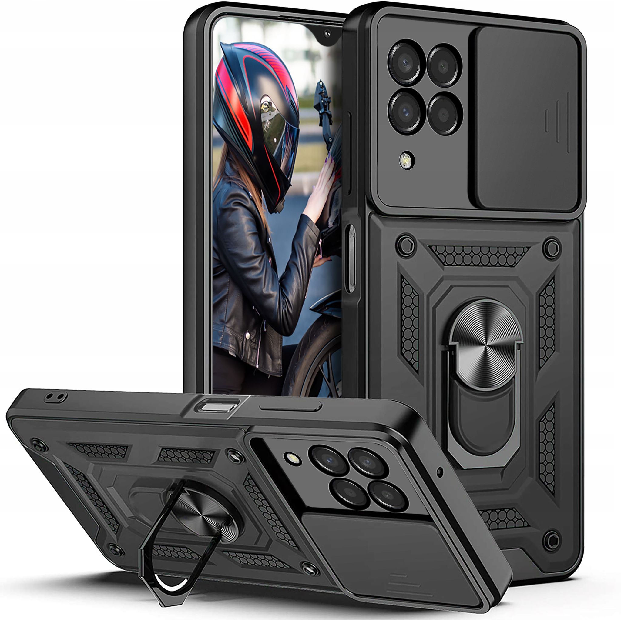 Intelligente Magnetische Lederhülle Für Samsung Galaxy M33 5g + Glas
