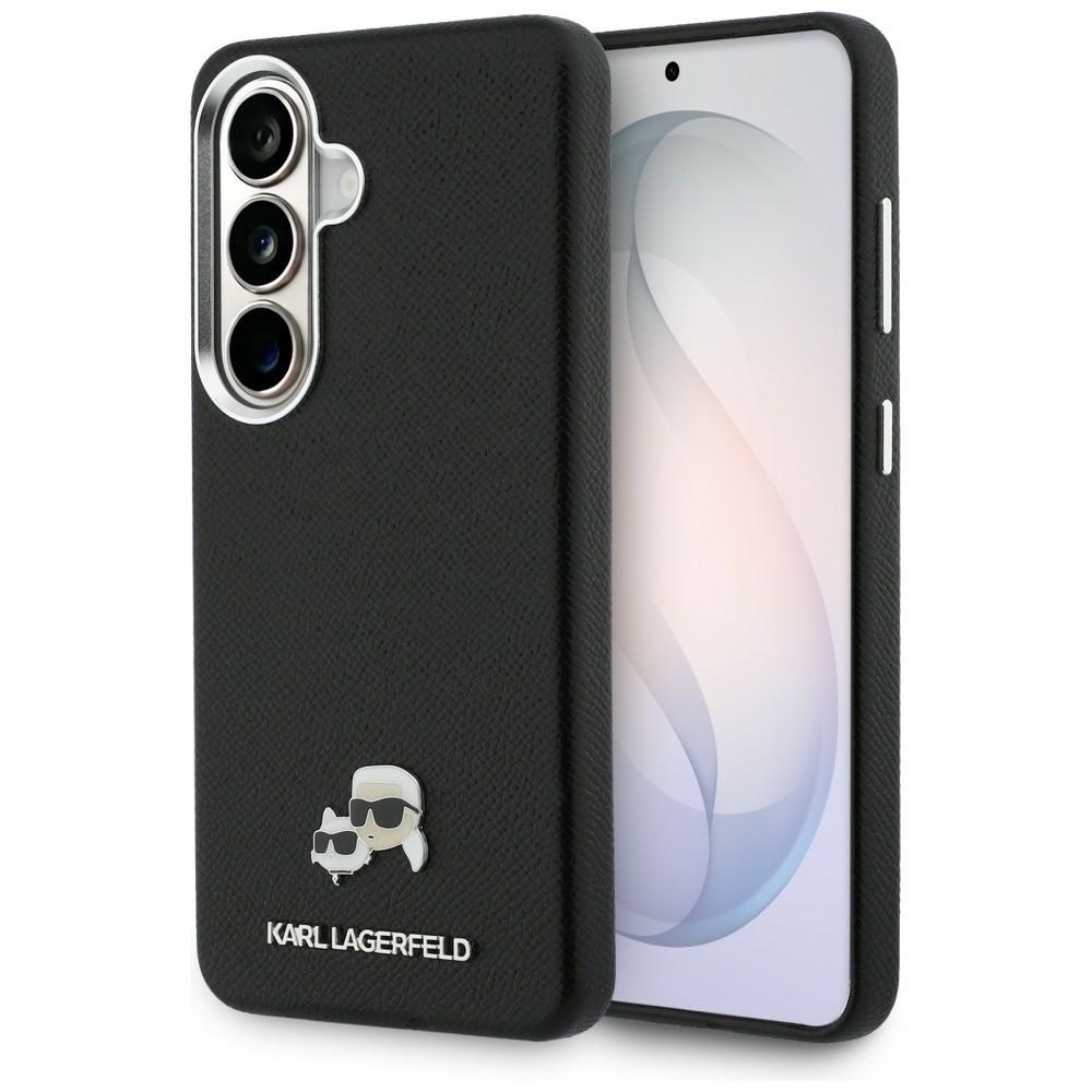Karl Lagerfeld Saffiano Kc Metal Logo Magsafe Hülle Für Samsung Galaxy S26 Schwarz